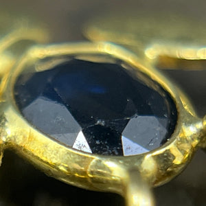 Modern Italian gold and sapphire pendant, 18-karat gold.