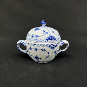 Blue Fluted Half Lace sugar bowl, 1/691
