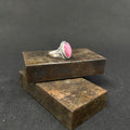 Ring in silver with pink stone