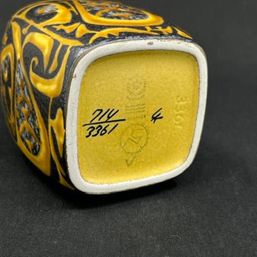 Gul Baca vase fra Royal Copenhagen, 714/3361