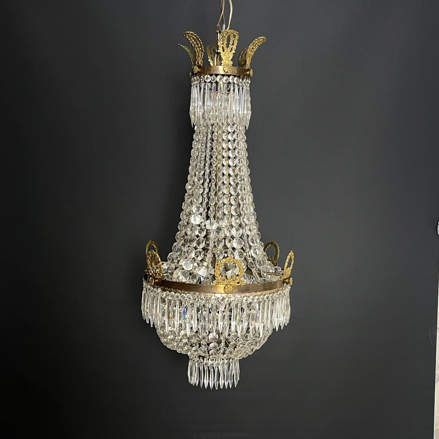 Beautiful chandelier from the early 20th century, 95 cm.