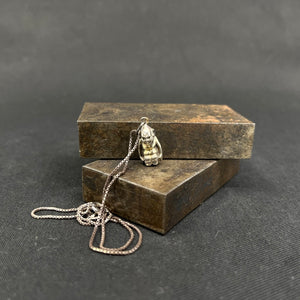 Modern silver pendant - small figurine