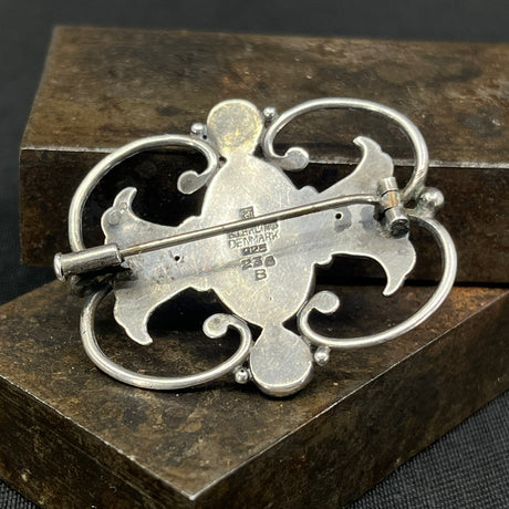 Georg Jensen broche med amazonit, No. 236