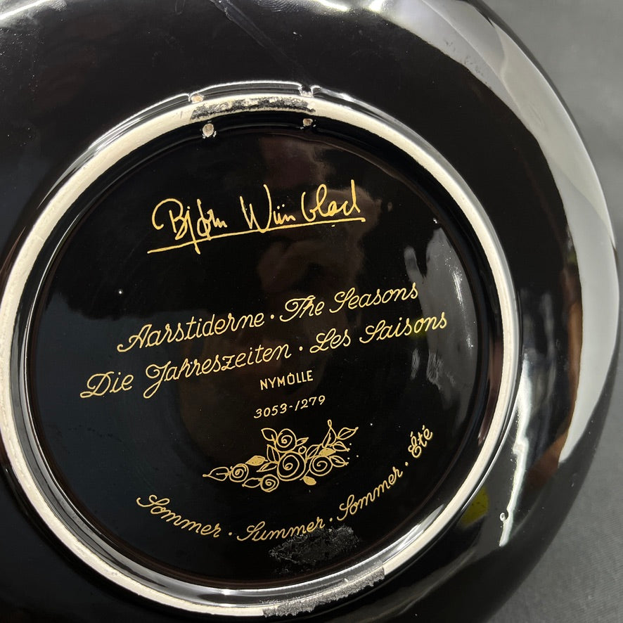 Black Wiinblad plaque – Winter in Gold