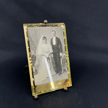 Skifteramme med guld, 17x11 cm.