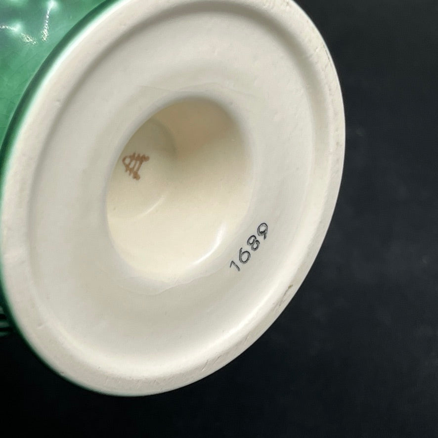 Dark green Aluminia Solbjerg vase