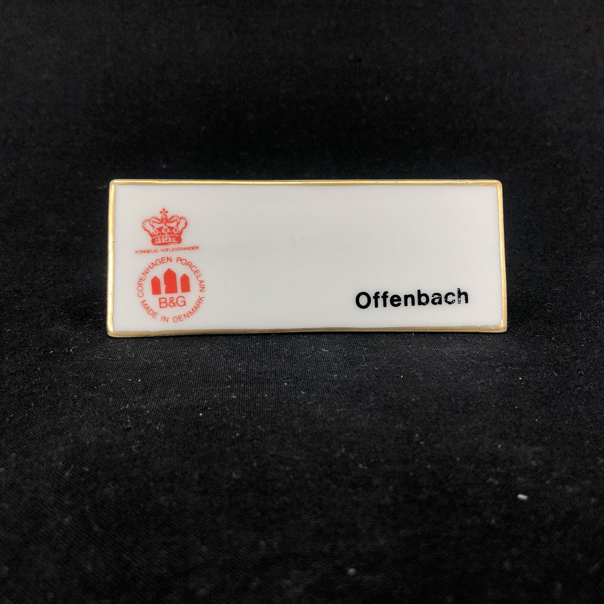 Bing & Grøndahl Offenbach forhandlerskilt