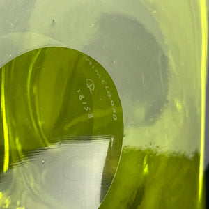 Square May-green vase, 18 cm.