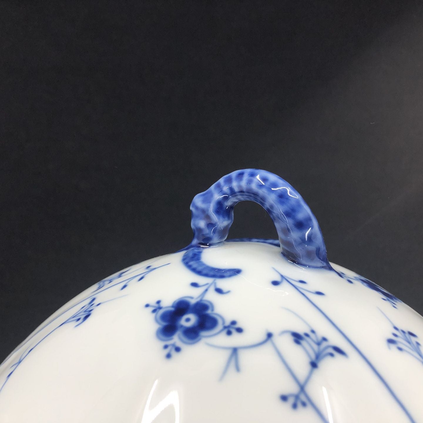 Blue painted lidded dish from Bing &amp; Grøndahl
