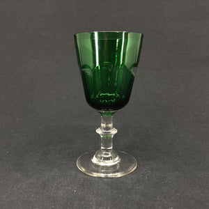 Dark green Christian d. 8 white wine glasses