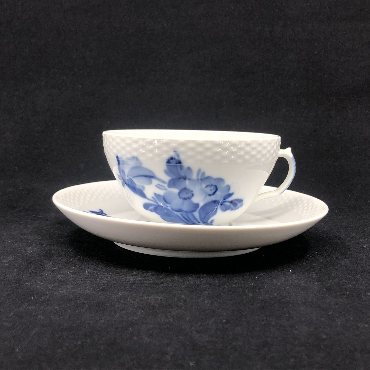 Blå Blomst Flettet tekop, 10/8269