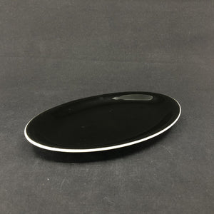 Black Confetti rare oval dish