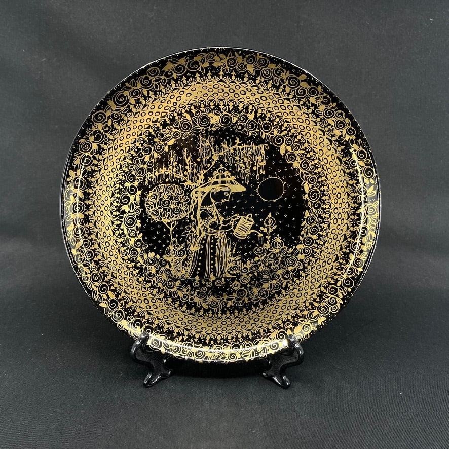 Black Wiinblad plaque – Winter in Gold