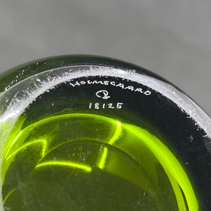 Majgrøn vase fra Holmegaard, 19 cm.