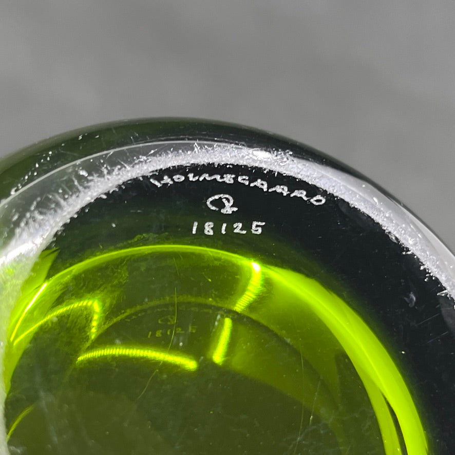 May green vase from Holmegaard, 19 cm.