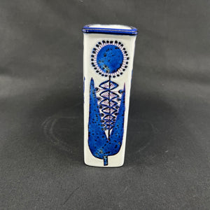 Blue Baca vase from Aluminia with birds