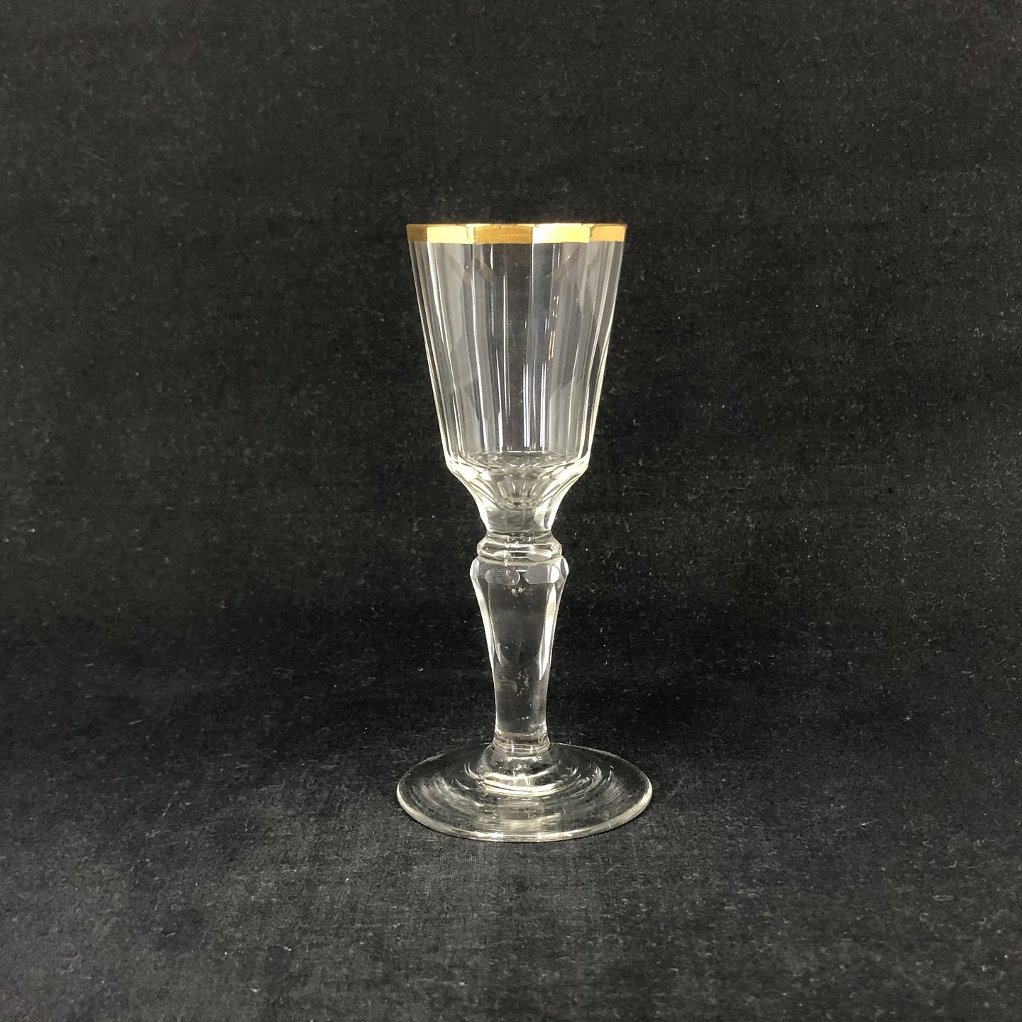 German wine glass with a golden edge
