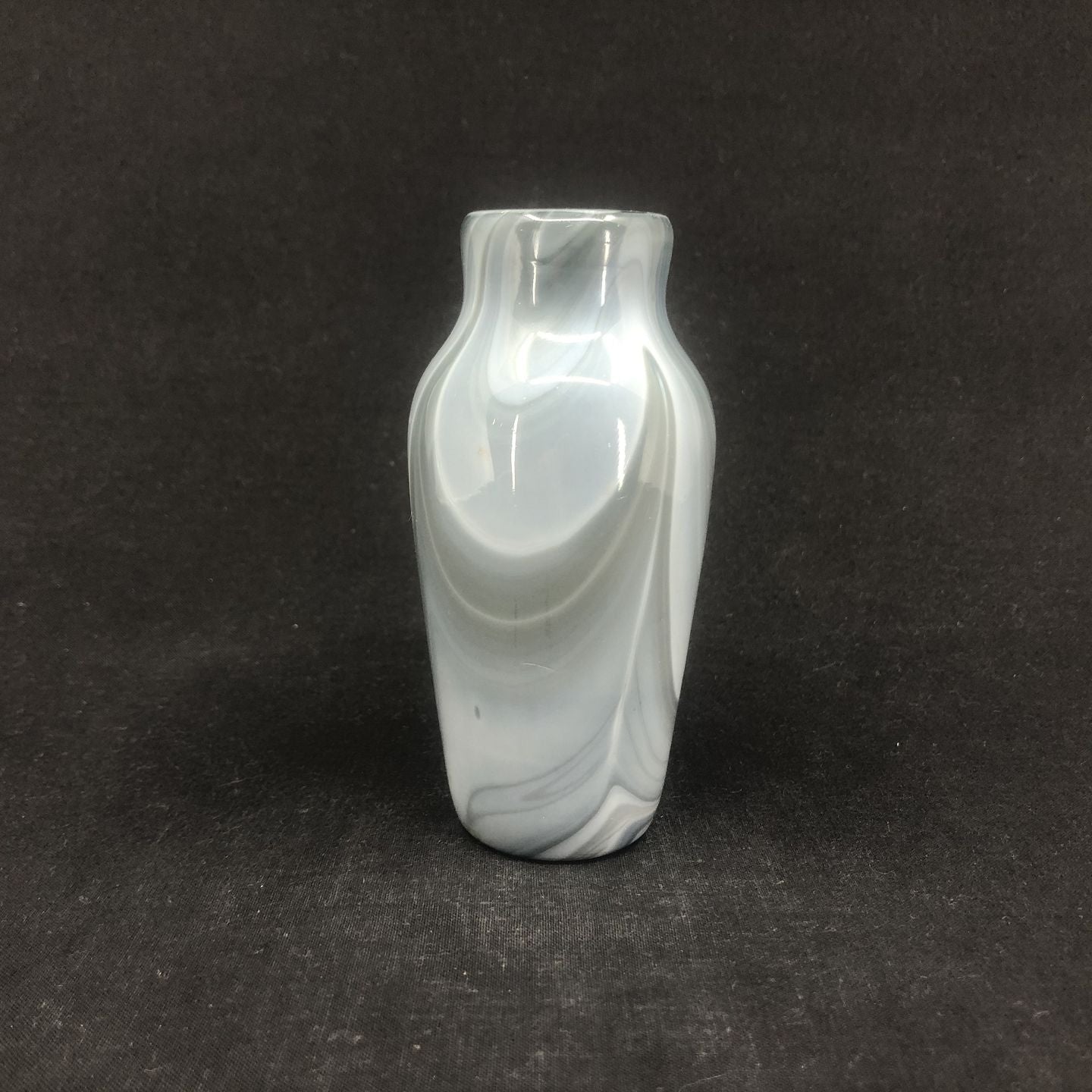 Gray marbled vase from Fyens Glasværk