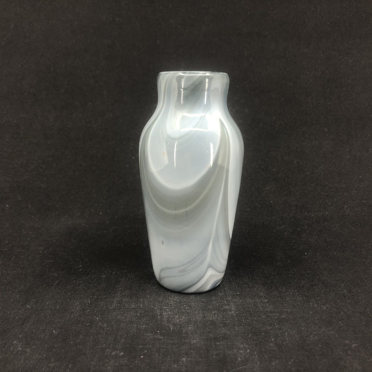 Gray marbled vase from Fyens Glasværk