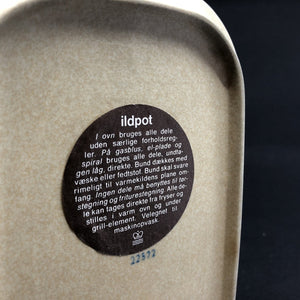 Square fire pot lid by Grethe Meyer for Royal Copenhagen