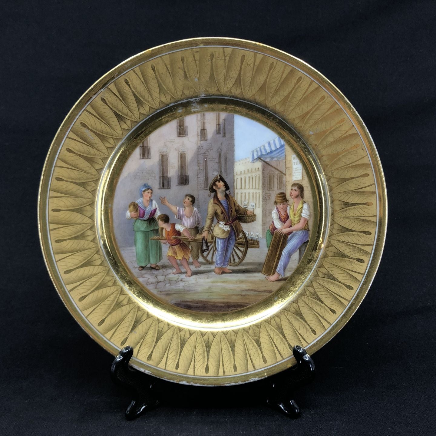 Italian platter with "The Flour Seller"