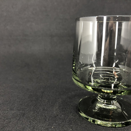 Stub white wine glass, smoke