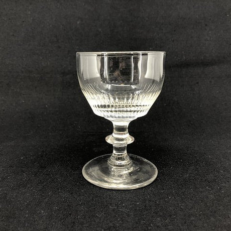 English faceted rum glass