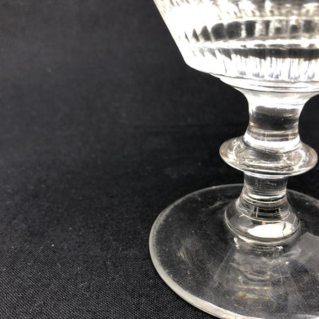 English faceted rum glass