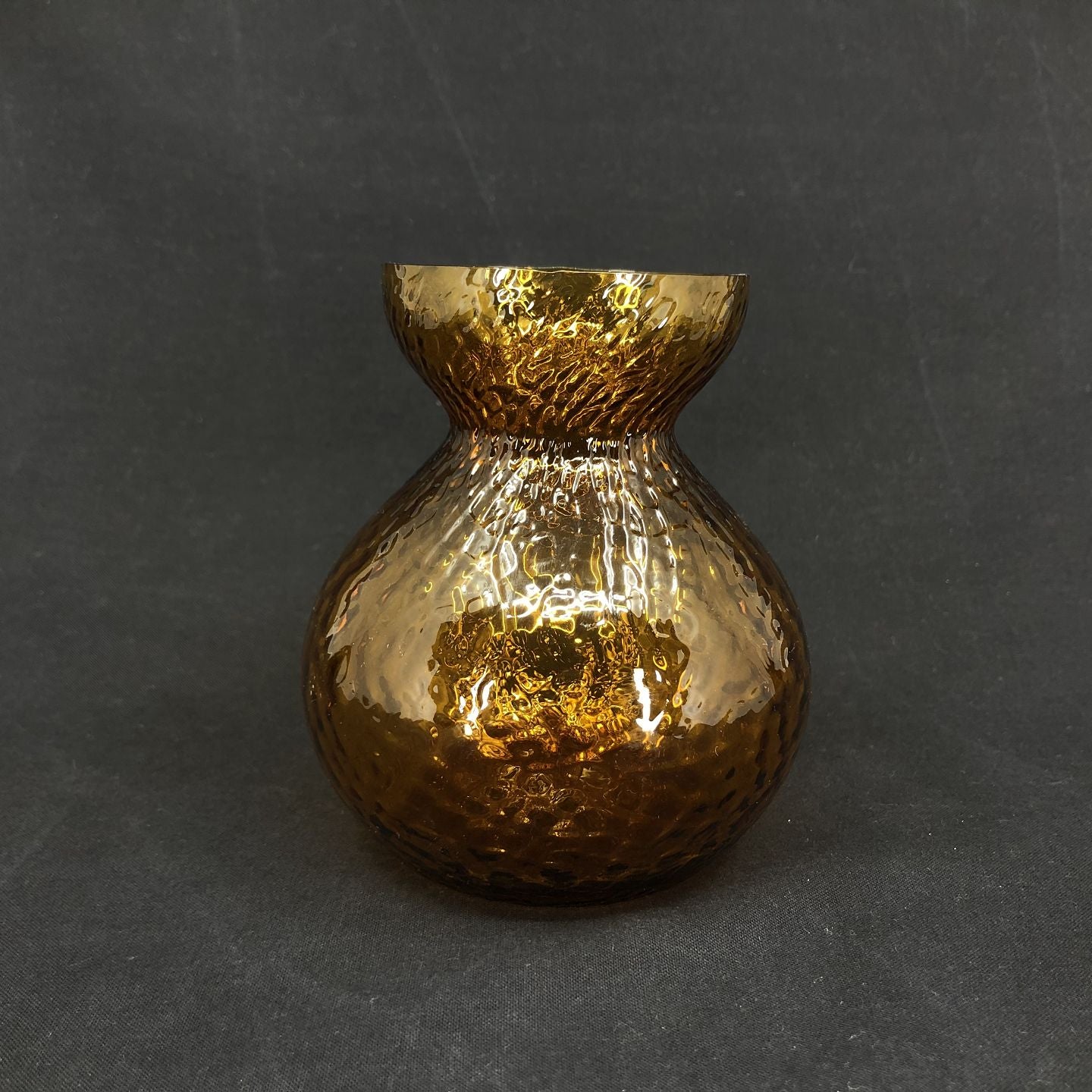 Amber colored hyacinth glass