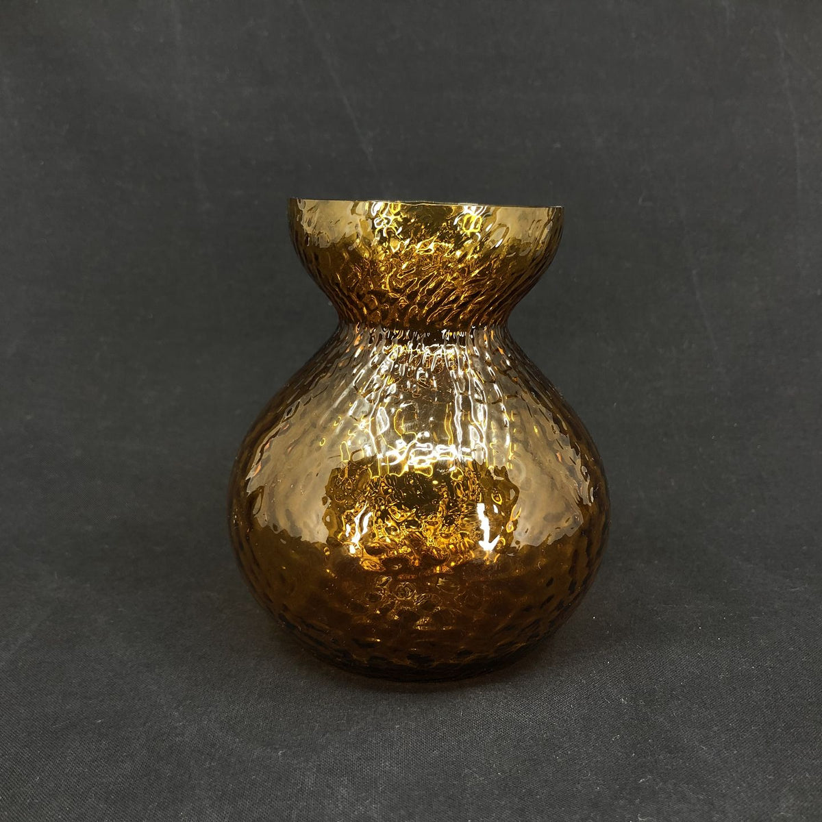 Amber colored hyacinth glass