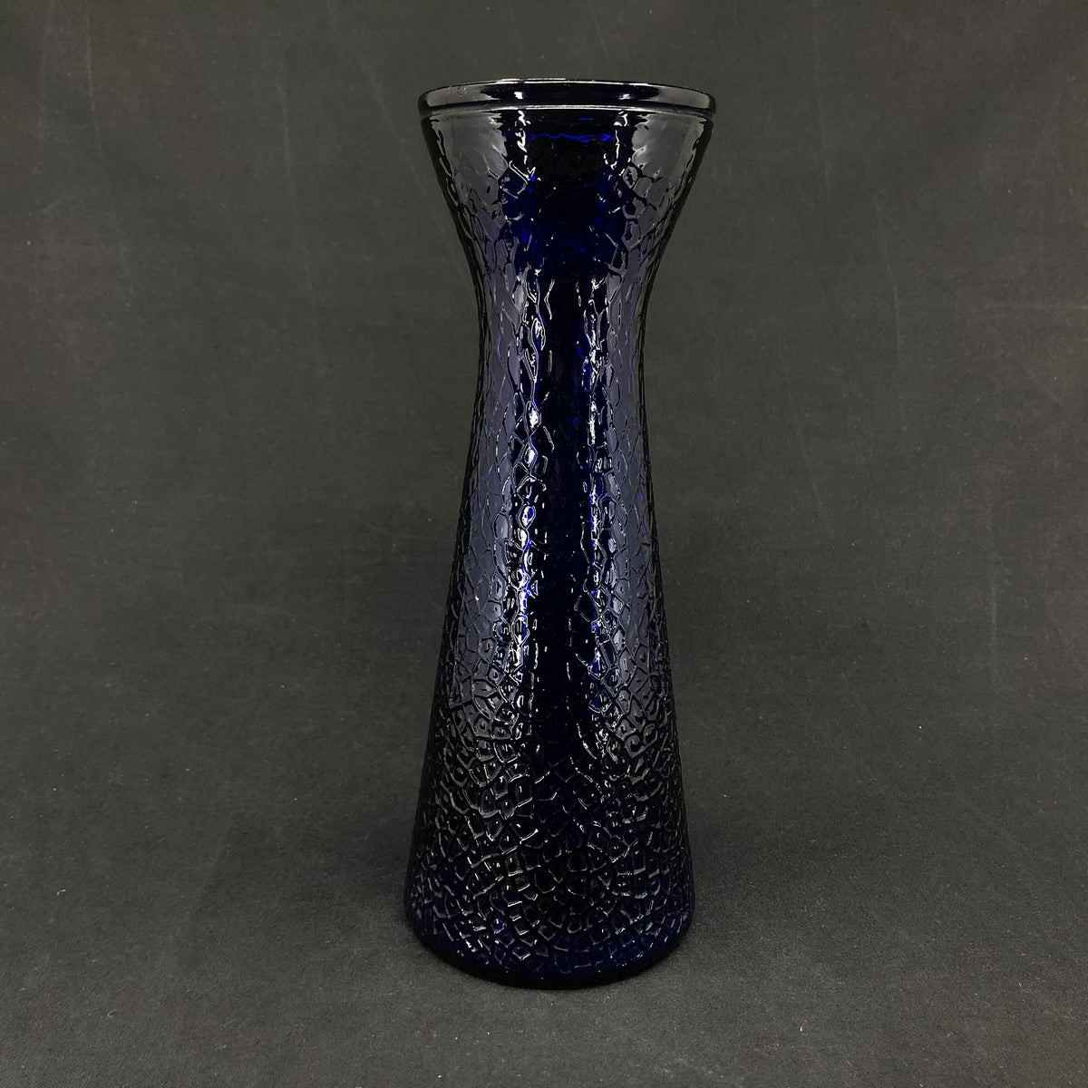 Koboltblåt hyacintglas fra Fyens Glasværk, model fra 1924