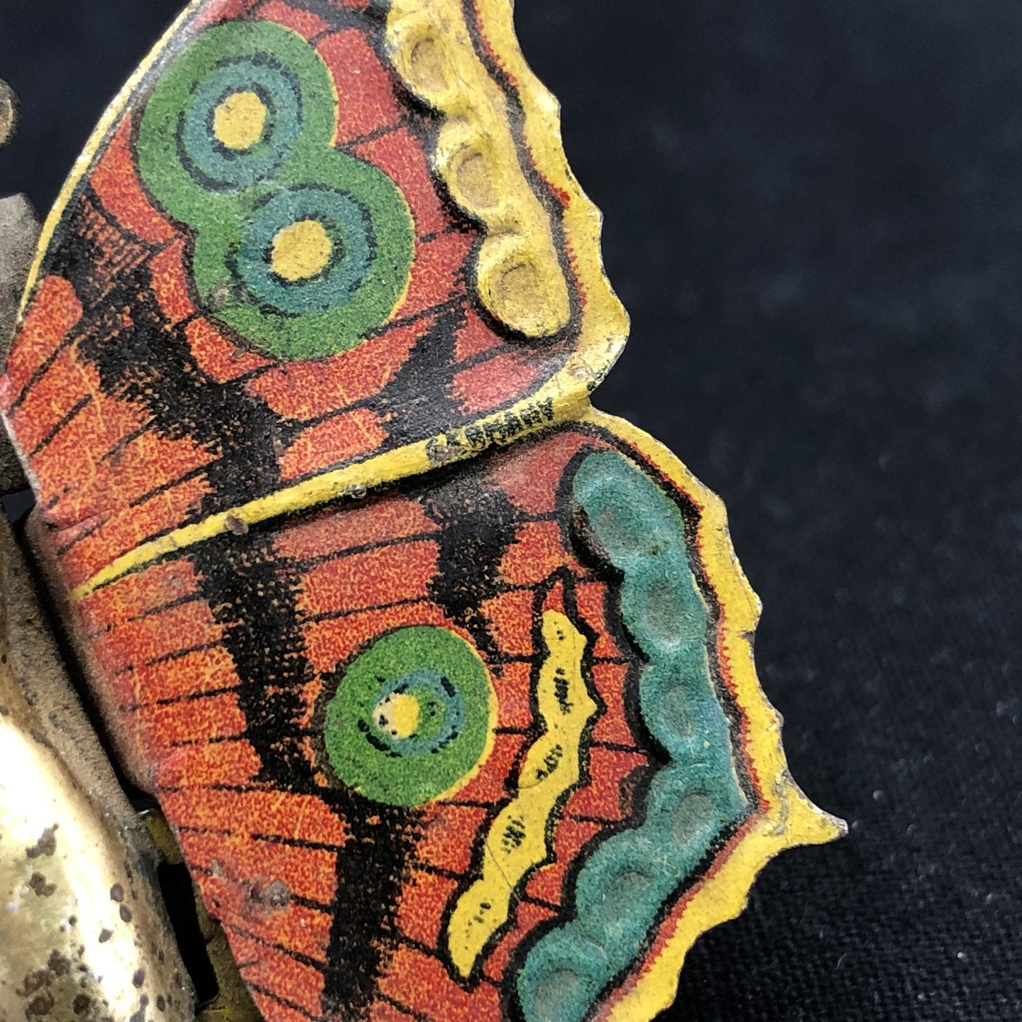 Antique German toy - butterfly on wheels