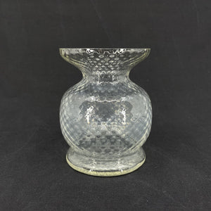 Klart hyacintglas med ternet optik fra Fyens Glasværk, model fra 1910