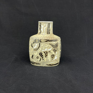 Royal Copenhagen baca vase i brun