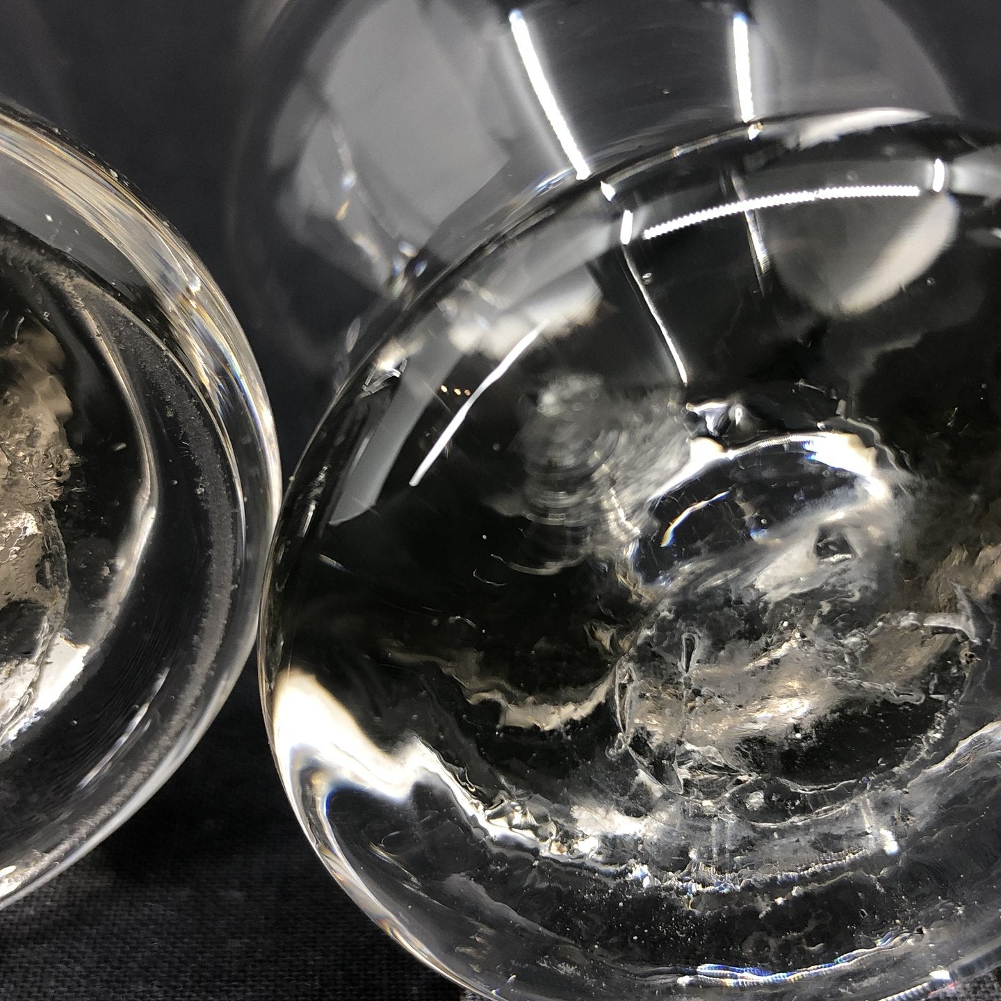 A pair of glass cups
