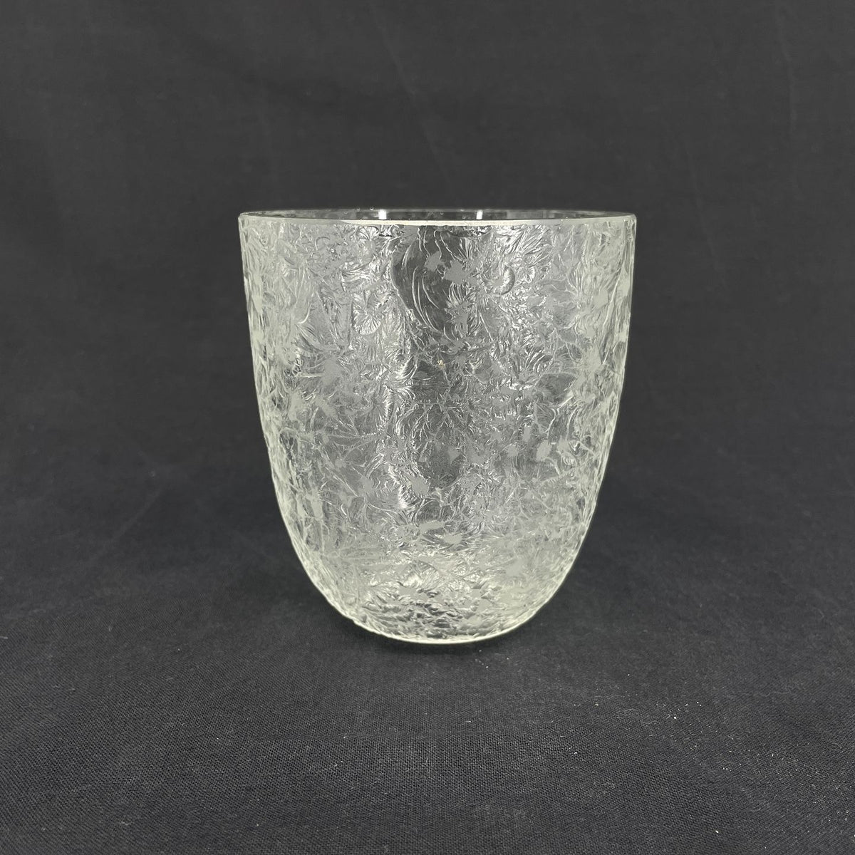 Ice flower vase in clear glass