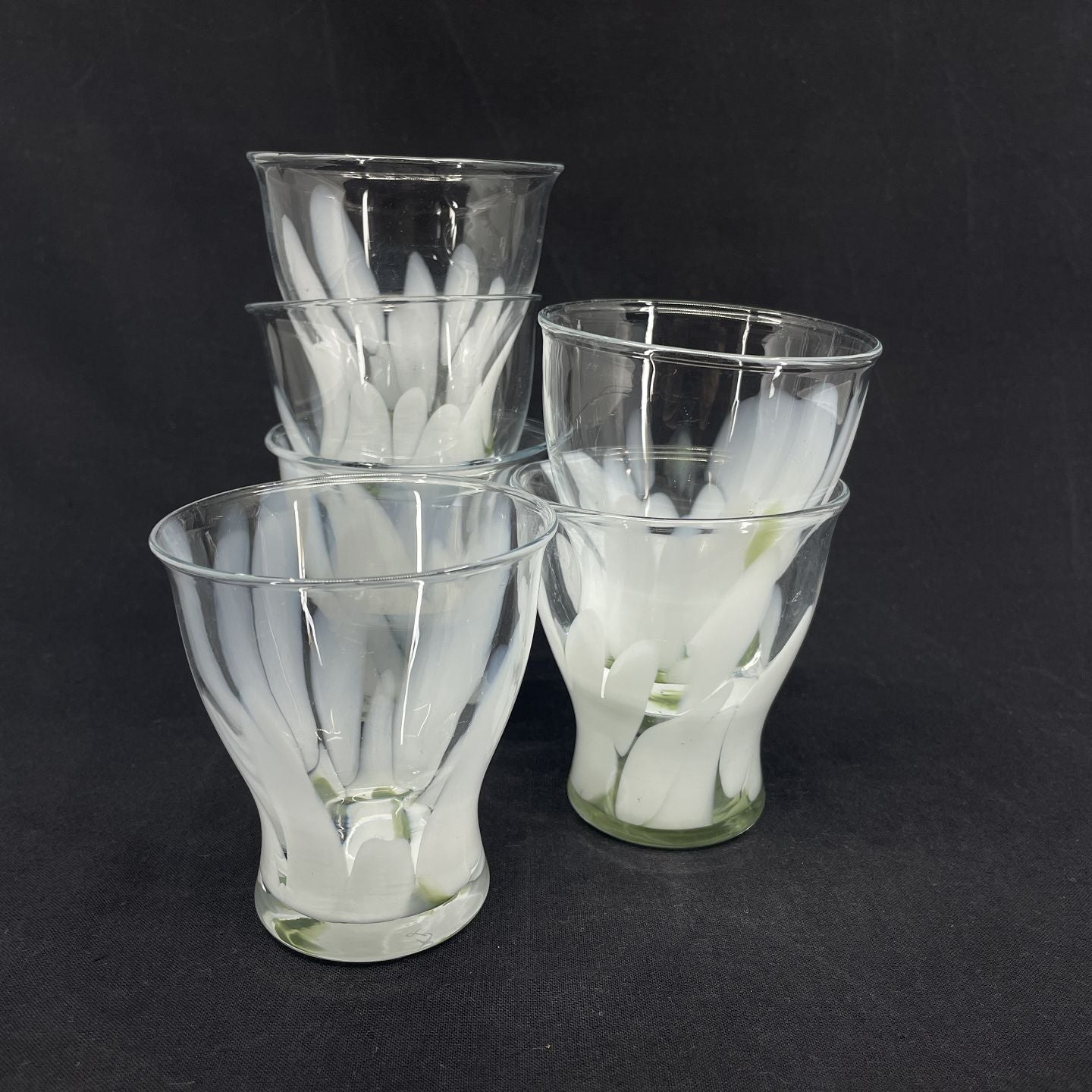 6 Snow drop glasses by Per Lütken
