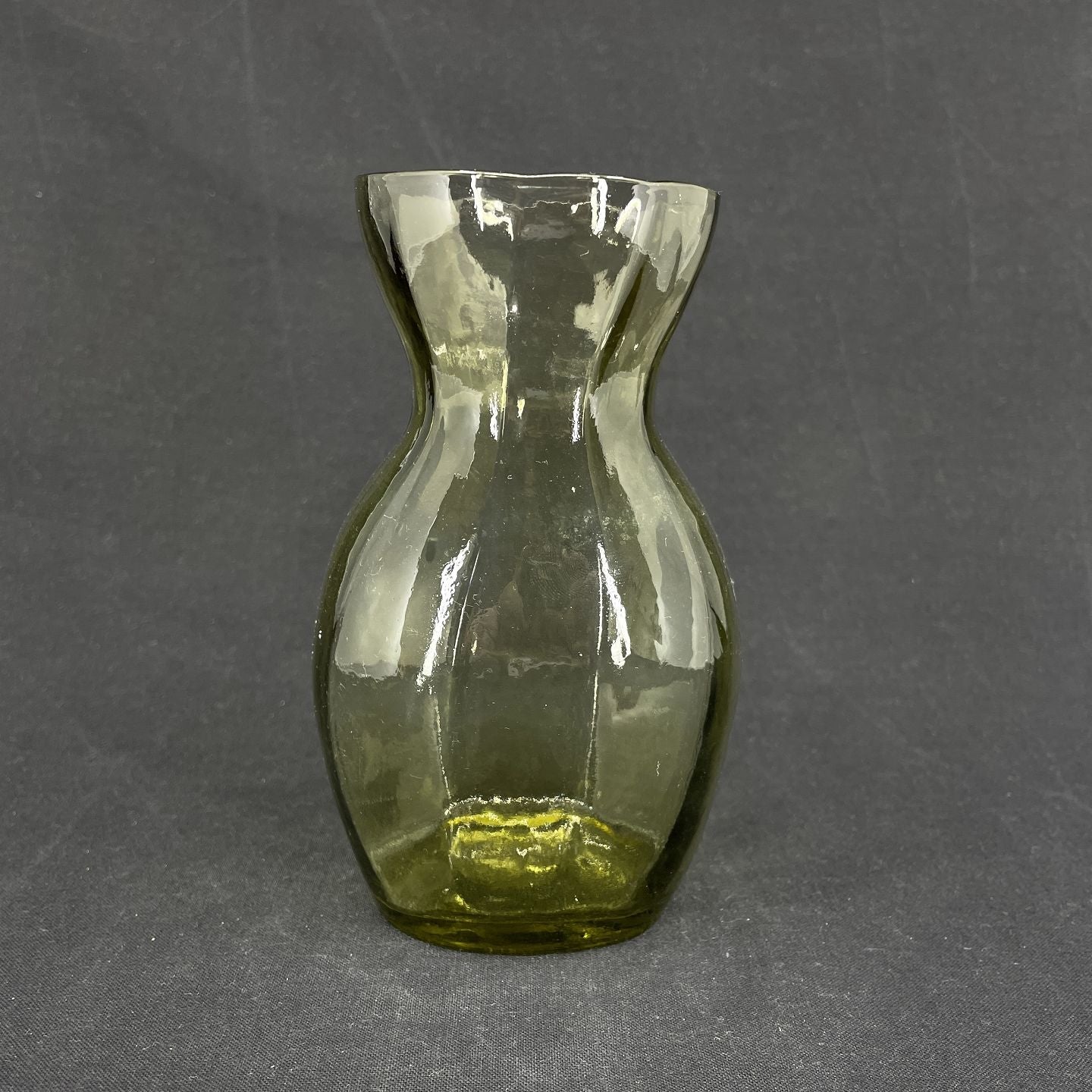 Moss green hyacinth glass