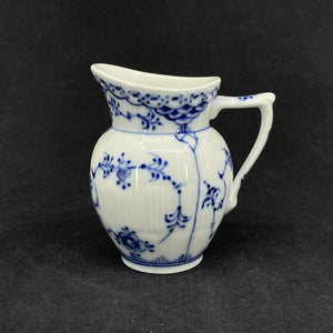 Small Blue Fluted Half Lace creamer, 1/521