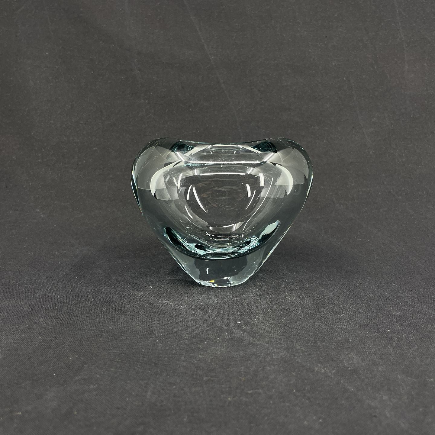 Aqua blue heart vase from Holmegaard
