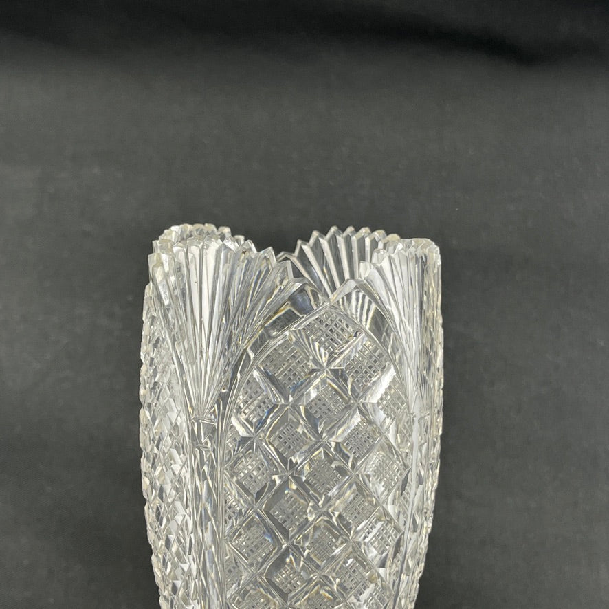 Usædvanlig krystalvase fra 1920'erne, 31 cm.