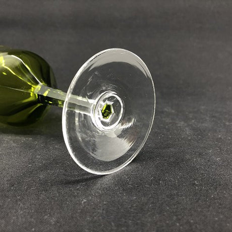 Oreste moss green white wine glass