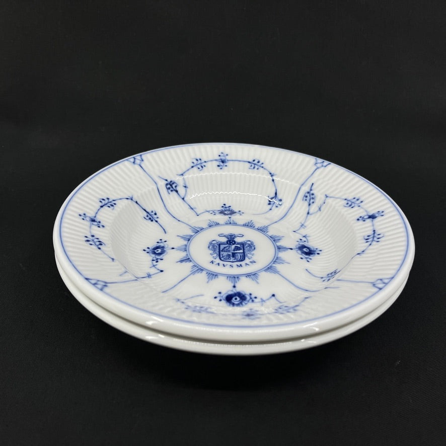Musselmalet Riflet dyb tallerken fra Kavsman 1/500