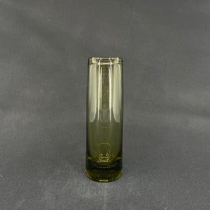 Olive cylinder vase, 17 cm.