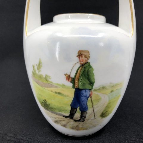 Sjælden Royal Copenhagen vase med bonde