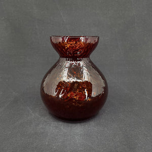 Rødt hyacintglas fra Fyens Glasværk