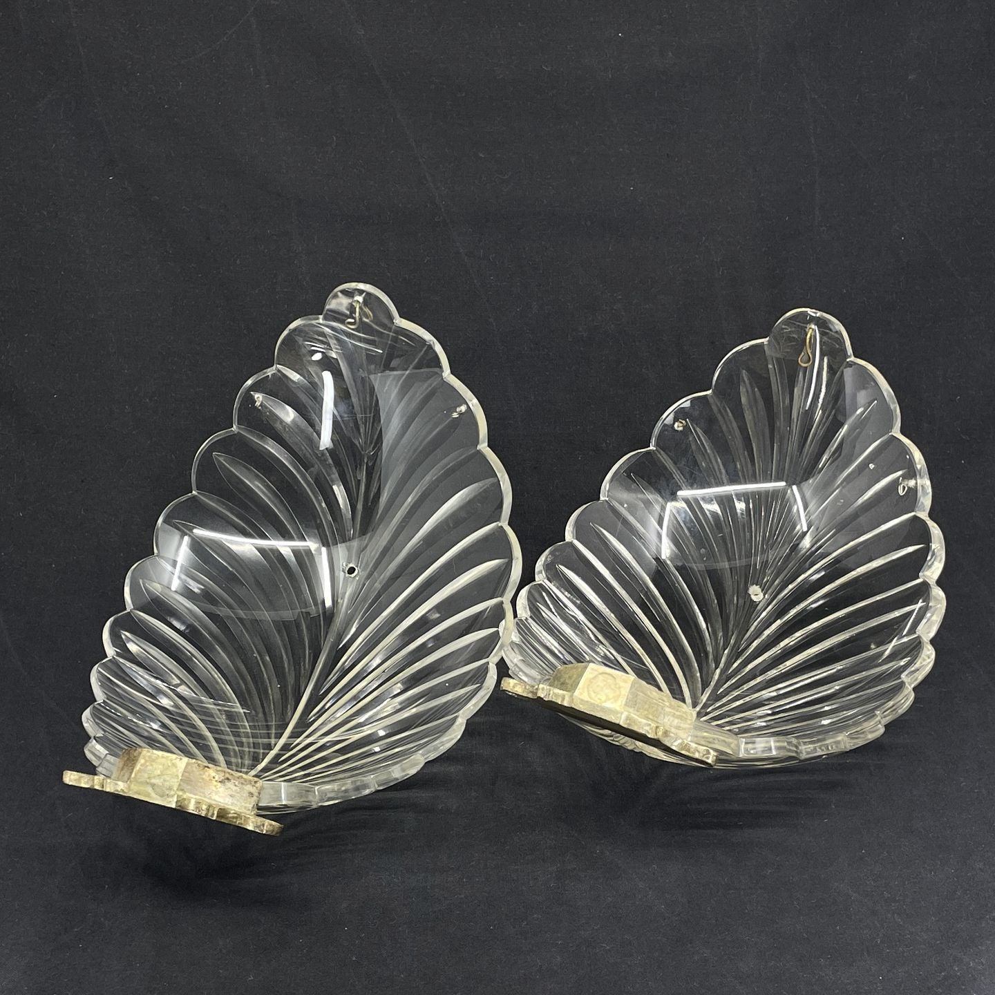 A pair of large leaves for a prism crown