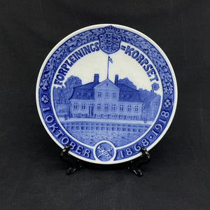 Royal Copenhagen Mindeplatte fra 1918