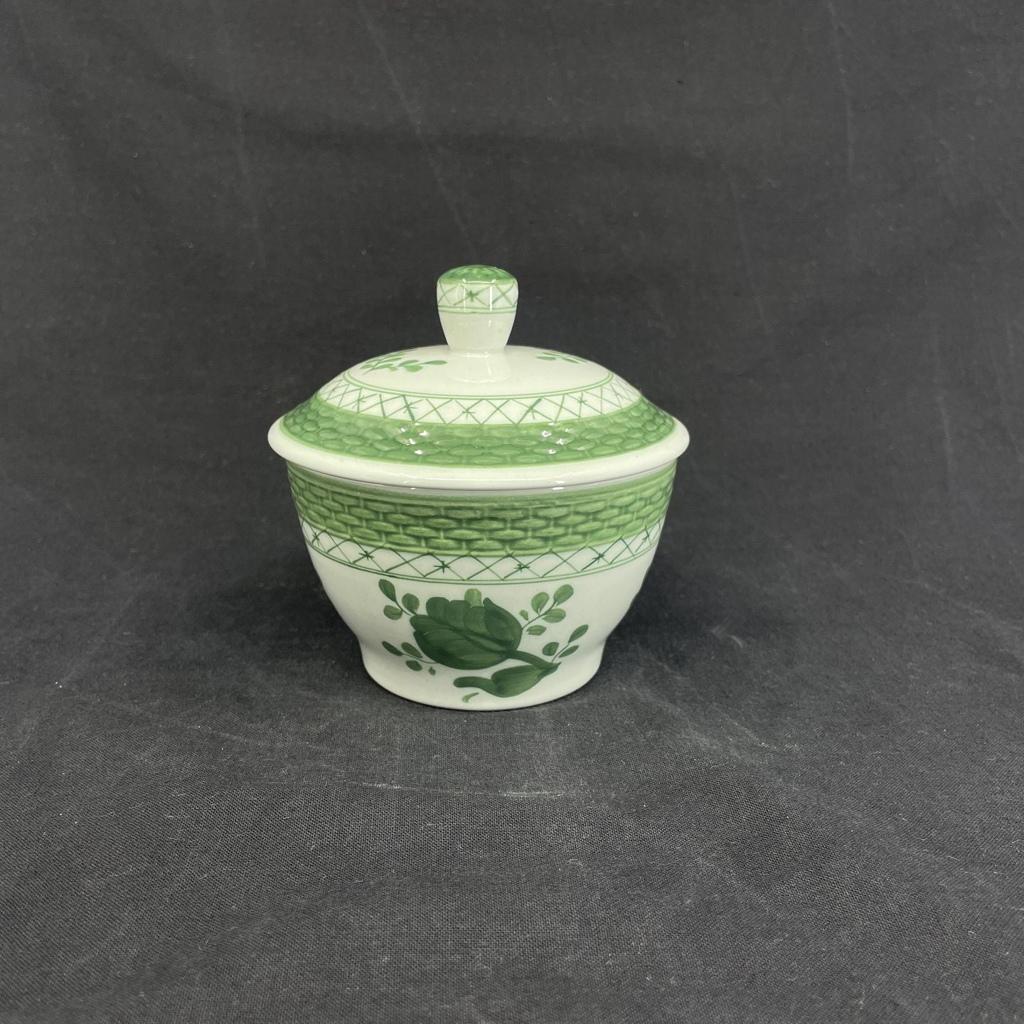 Green Tranquebar sugar bowl