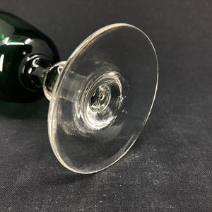 Dark green Christian d. 8 white wine glasses